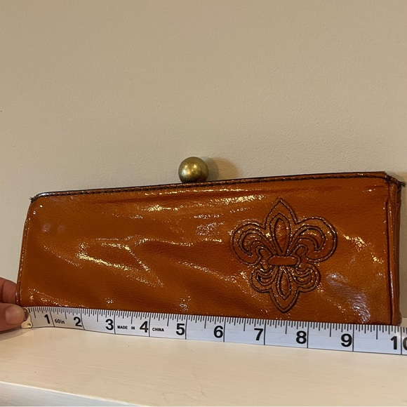 Vintage Gianni Bini Cognac Brown Clutch Bag/Purse. Excellent Condition. - Picture 10 of 11